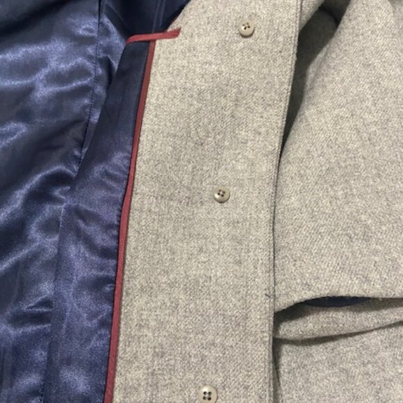 J.Crew Regent Topcoat Coat Double Serge Wool Light Heather Gray Size 10 - Picture 12 of 16
